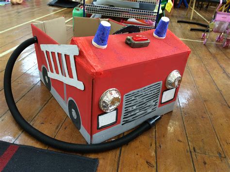 cardboard fire engine