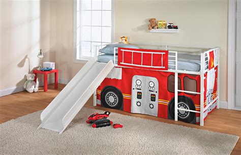 fire engine bed with slide