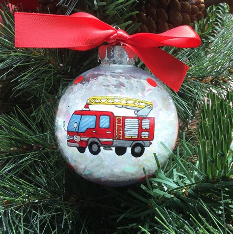 fire engine christmas ornament