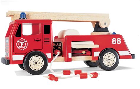 fire engine toy wooden